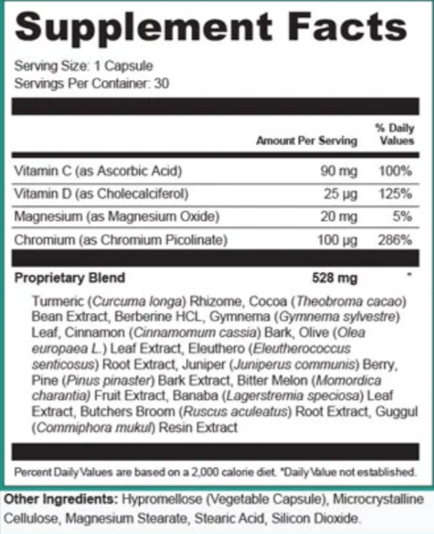 CelluCare Supplement Fact
