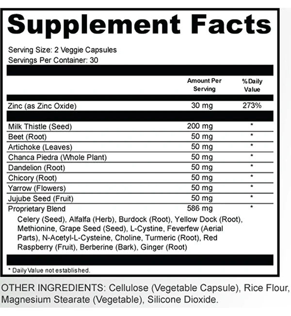 Urgent Liver 911 Supplement Facts